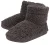 DUNLOP – Heren Fuzzy Sherpa Geheugen Schuim Slippers (8, Antraciet)