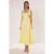 TRENDYOLMİLLA Dames Geel Effen Maxi Mouwloos Stijlvol/Avond Skater Jurken
