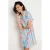 LOLALIZA gebloemde blousejurk – blauw
