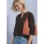 Blouse met lange mouwen, split in de hals en print
