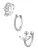 Hey Happiness Oorbellen ‘Cuff Trio’  zilver
