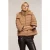 Motivi Heavy Glittery Down Jacket With Hood Beige