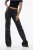 Uitlopende rechte jeans met all-over grafische print 2 in zwart, grijs