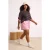 Trendyol Curve Dames Zwart Gestreept Kort Regular fit Grote maten T-shirts