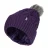 Heat Holders – Pom Pom-muts met boeien voor dames – Paars