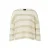 s.Oliver BLACK LABEL gestreepte trui beige met ingebreid patroon