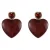 Candy Sweet Jewellery oorbellen CS24199 donkerrood