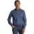NZA overhemd blauw gemêleerd semi-wide spread collar