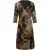 Abstracte cross-over jurk met dierenprint