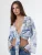 Busem Blouse  royal blue/koningsblauw / hemelsblauw / wit