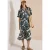 Midijurk met split in de hals en print