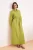 Trendyol Modest Dames Groen Effen Maxi Lang Skater Modest Jurken