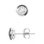 Oorbellen Solitaire Diamond 0,30 Cts Serti illusie White Gold 18k