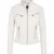 Dames wit casual slim-fit leren bikerjack – Tulsa