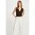 Morgan semi-transparante mouwloze top – donkerbruin