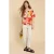 White Stuff Jamie Linen Blend Top Orange Printed