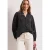 Street One Dames Blouse met gespleten hals en Shiffley-patroon in Zwart