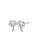 Hey Happiness Oorbellen ‘Palm Tree’  zilver