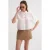Korte Mouwen Crop Shirt met Steenaccessoires