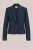 WE Fashion – Dames cropped blazer – Slim Fit – Marineblauw –