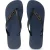 Zilverkleurige kleine teenslipper marineblauw