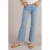 Yest high waist gestreepte bootcut jeans light blue denim