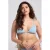 America Today voorgevormde triangel bikinitop Amber lichtblauw/wit