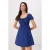TRENDYOLMİLLA Dames Donkerblauw Effen Kort / Mini Kort Skater Jurken