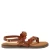 Lazamani Jona leren sandalen met gevlochten cognac