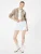 Koton Sweatvest  bruin / wit