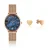 Dameshorloge en oorbellen Amelia Parker Petite Blue