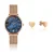 Dameshorloge en oorbellen Amelia Parker Petite Blue