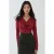 Shawl Kraag Schoudergevoerde Blouse