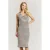 Protest gestreepte midi jurk crochet ecru