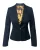 Dolce And Gabbana Leeuwenspots Lined Blazer in Marineblauw Katoen
