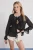 TRENDYOLMİLLA Dames Zwart Effen Lang Regular fit Overhemden
