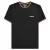 Lambretta Heren AW24 Twin Tip Pique T-shirt (Zwart/Wit/Oranje)