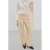 Mango high waist straight leg jeans zand
