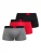 HUGO Boxershorts ‘GALAXY’  grijs gemêleerd / rood / zwart