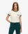 Superdry Vrouwen Athletic Essentials Ringer T-shirt met Aansluitende Pasvorm Crème