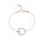 Damesarmband in 925 Sterling Zilver met Roségouden Plating en Hart met Cubic Zirconia BIPU019