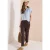 Cecil Dames Mid Waist Slim Legs broek in casual fit in Bruin