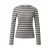 Gestreepte fijnrib lange mouwen T-shirt dames COMMA
