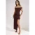 Off-shoulder maxi-jurk met uitsnijdingen