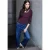 Street One Studio Dames Geribd overhemd met knoopdetail in Paars