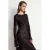 Mango jacquard midi jurk – bruin