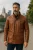 Heren bruin leren militair jack buitenjas – Field