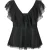Ted Baker Damesblouse met pofmouwen en een relaxte pasvorm (Zwart)