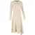 Jil Sander gebreide midi-jurk met lange mouwen van crèmekleurige wol.