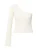Urban Classics – Ladies Short Rib Knit One Sleeve Longsleeve top – M – Ivoorkleurig